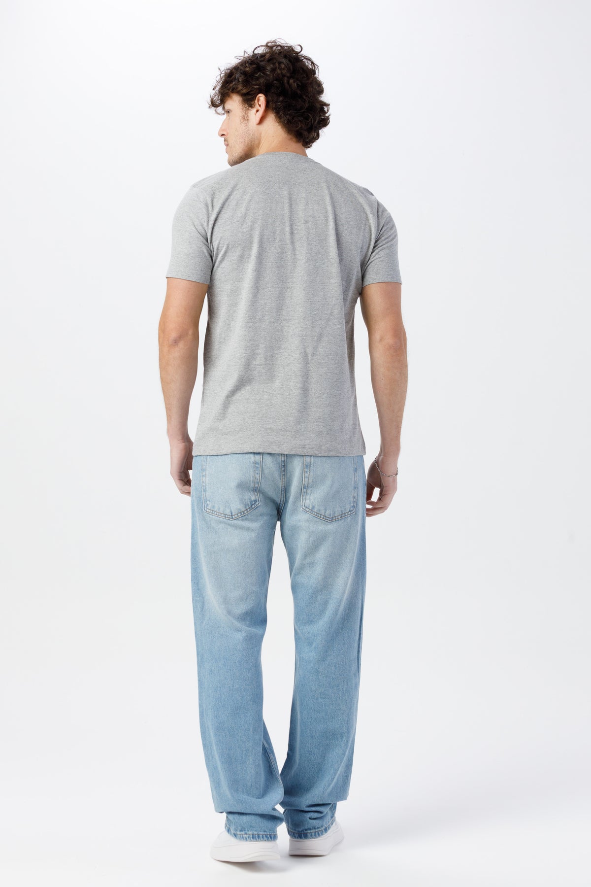 Camiseta Básica Lisa Unissex - 100% Algodão -Fio 30.1 Gola Careca - Mescla