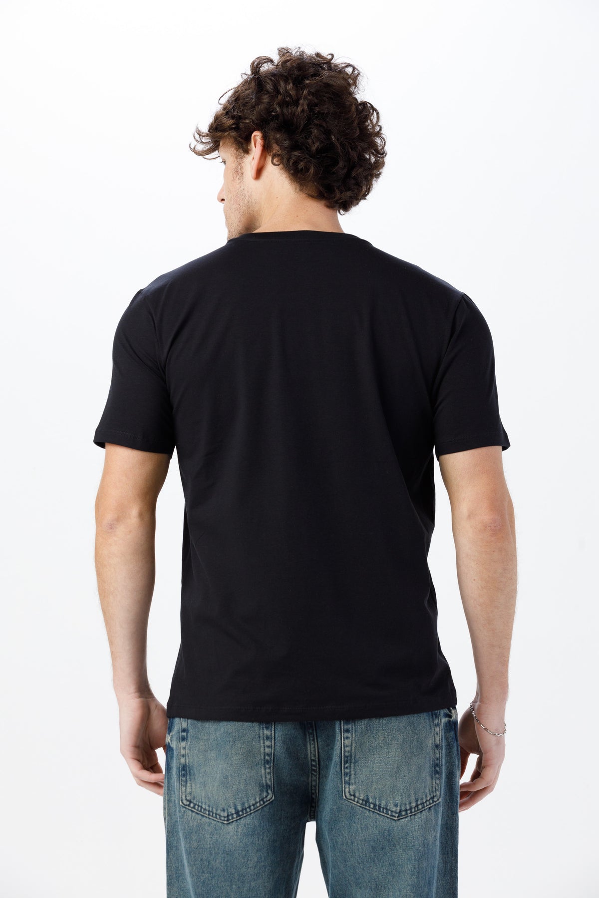 Camiseta Premium Unissex -  Algodão com Elastano - Preta