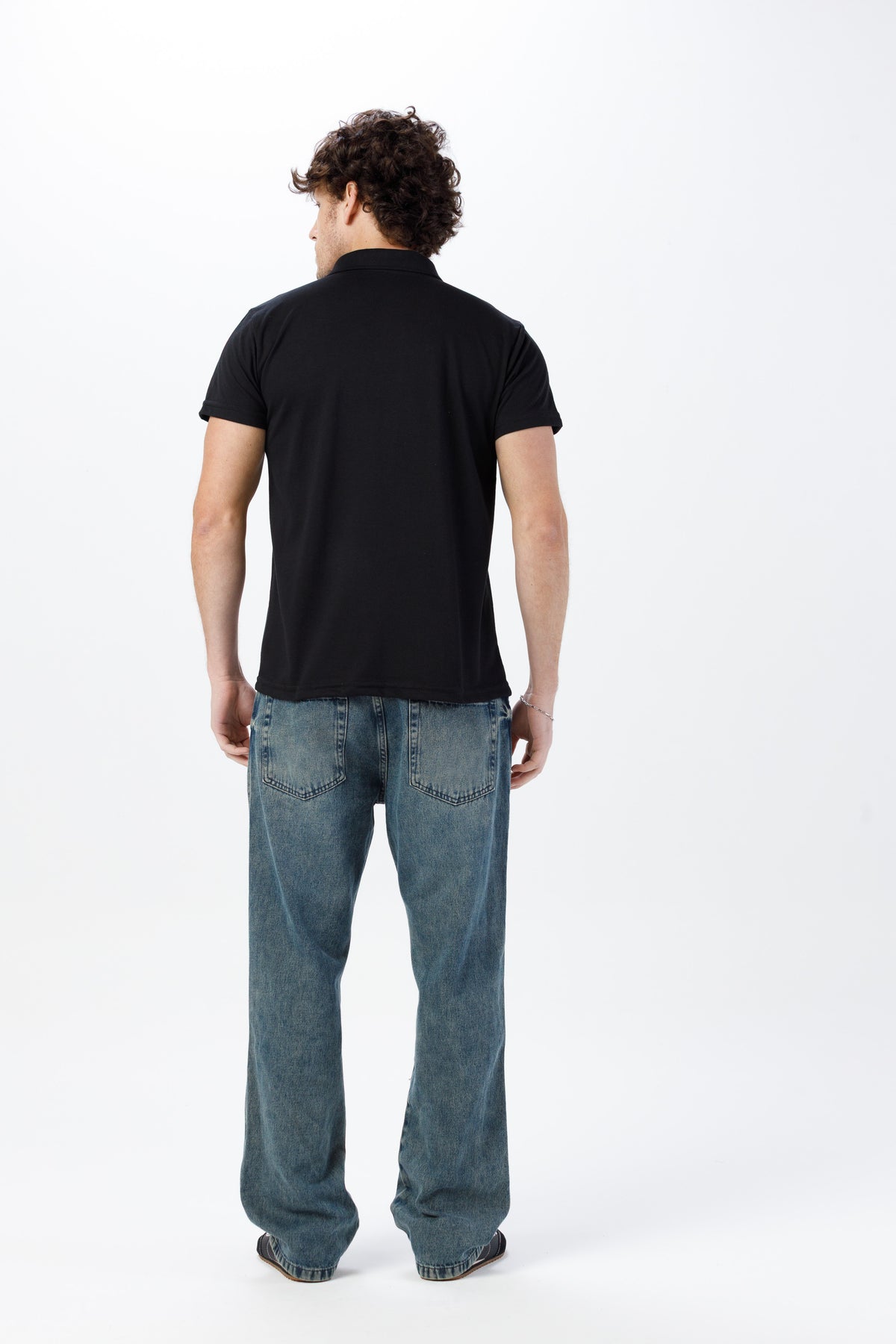 Camisa Gola Polo Unissex Piquet - Preta